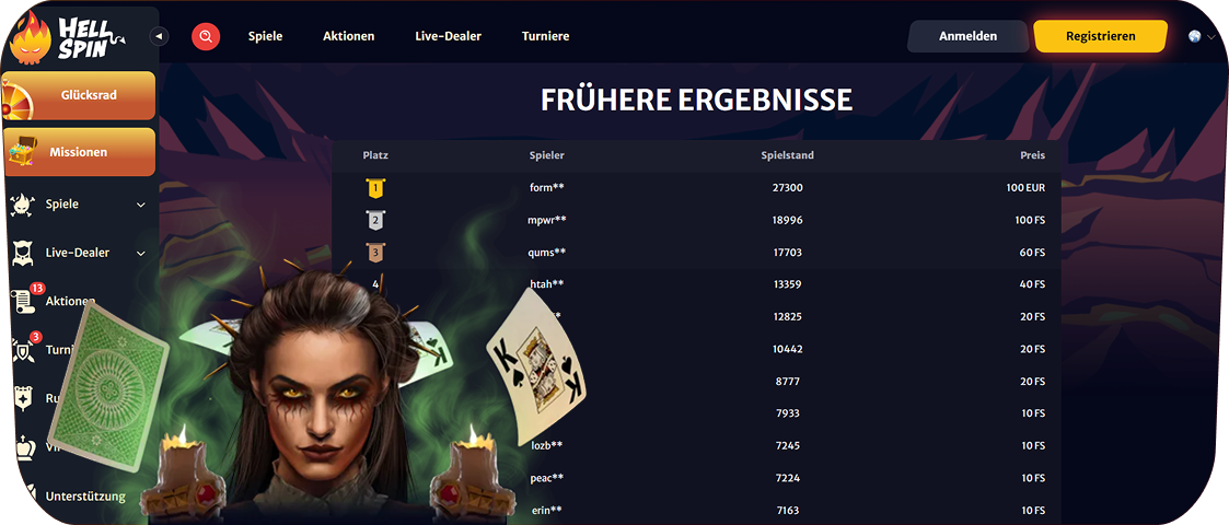 HellSpin Turniere